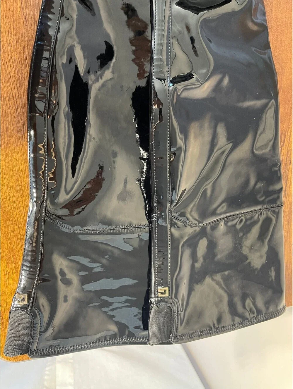 GUESS Black Patent OTK Stiletto Boots Mob Wife Y2K Baddie 8W